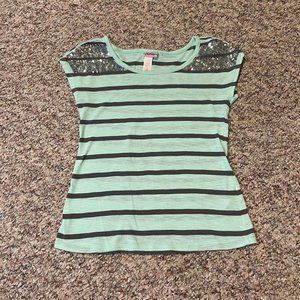 Girls Justice Striped Sequin Tank Top